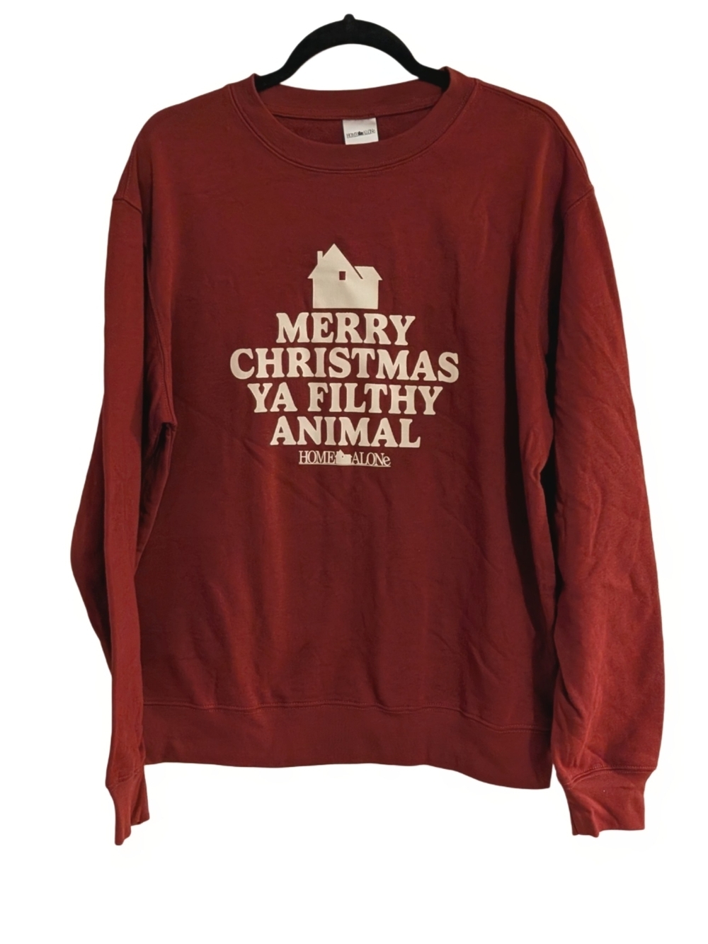 Home Alone Merry Christmas Ya Filthy Animal Sweatshirt Red Size M NWT
